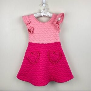 JJ Candy Pink Quilted Heart Pocket Dress